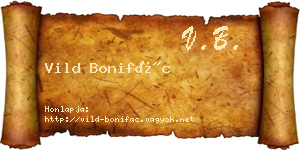 Vild Bonifác névjegykártya